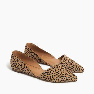 J. Crew Zoe leopard calf hair d'Orsay flat NWT 9M
